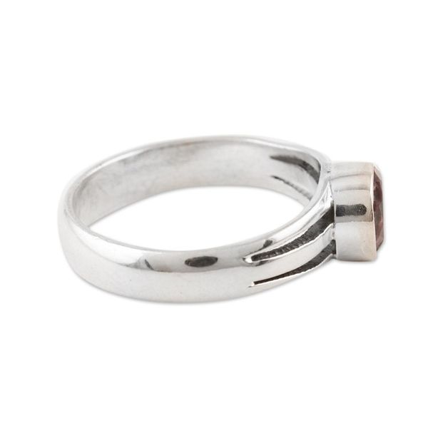 Alternate image for Amethyst and Sterling Silver Single Stone Ring Lilac Wish