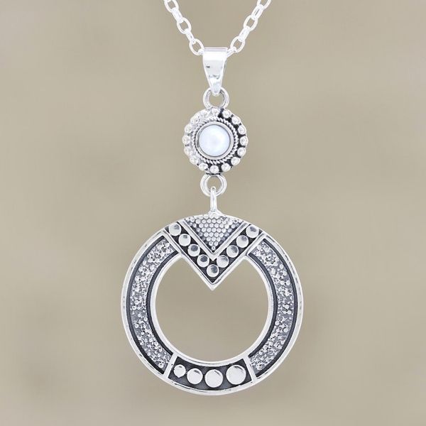 Alternate image for Cultured Pearl and Sterling Silver Pendant Necklace Whispered Voices