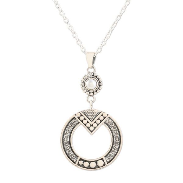 Alternate image for Cultured Pearl and Sterling Silver Pendant Necklace Whispered Voices