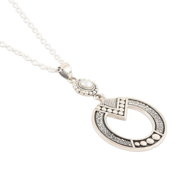 Alternate image for Cultured Pearl and Sterling Silver Pendant Necklace Whispered Voices
