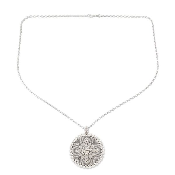 Alternate image for Hand Crafted Sterling Silver Pendant Necklace Center of Everything