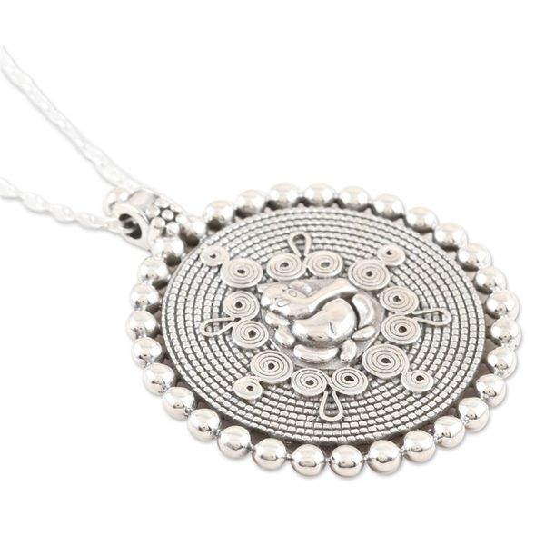 Alternate image for Hand Crafted Sterling Silver Pendant Necklace Center of Everything