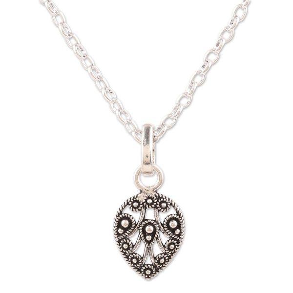 Alternate image for Earrings and Pendant Necklace Sterling Silver Jewelry Set Autumn Leaves