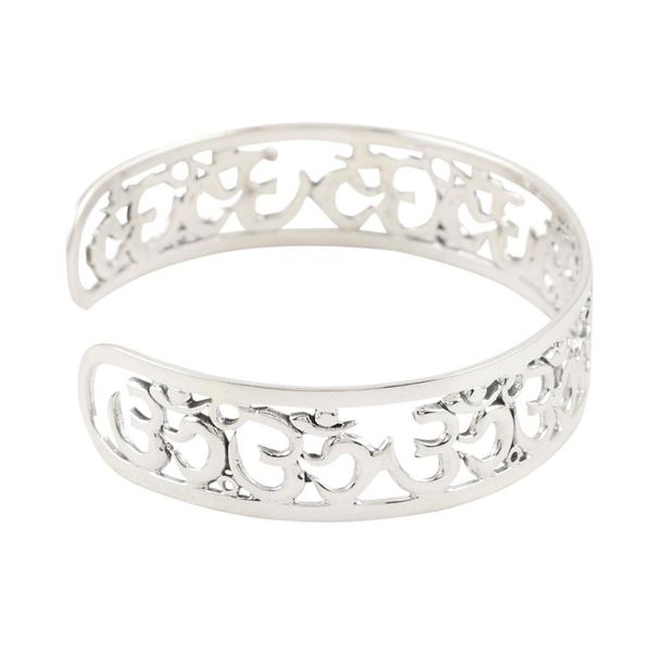 Alternate image for Sterling Silver Om Symbol Cuff Bracelet Within