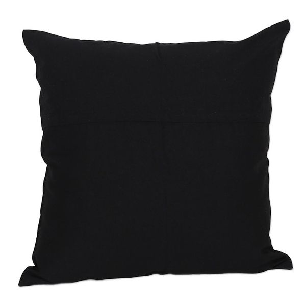 Alternate image for Embroidered Cotton Cushion Cover with Floral Motif Palace Maze