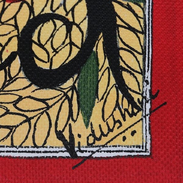 Alternate image for Madhubani Peacock Painting on Handmade Paper Peacock Season