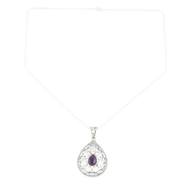 Alternate image for Artisan Crafted Amethyst Necklace Faraway Land