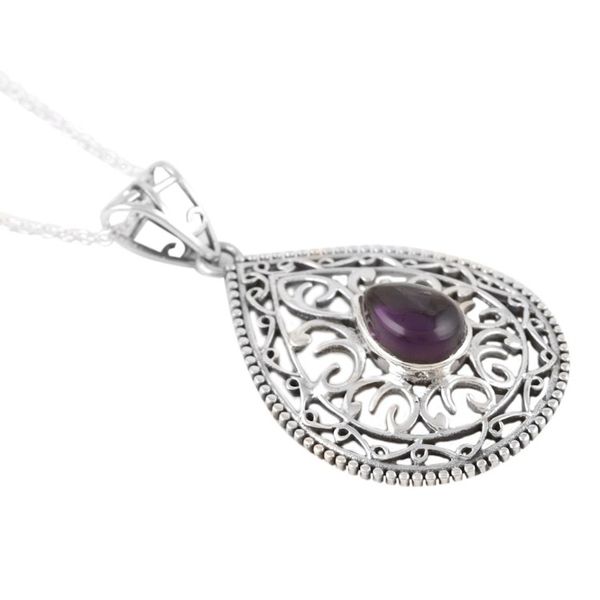 Alternate image for Artisan Crafted Amethyst Necklace Faraway Land