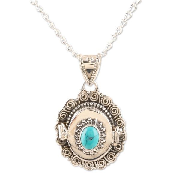 Alternate image for Artisan Crafted Sterling Silver Locket Necklace Paint a Picture