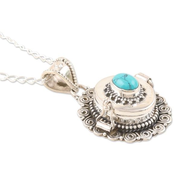 Alternate image for Artisan Crafted Sterling Silver Locket Necklace Paint a Picture
