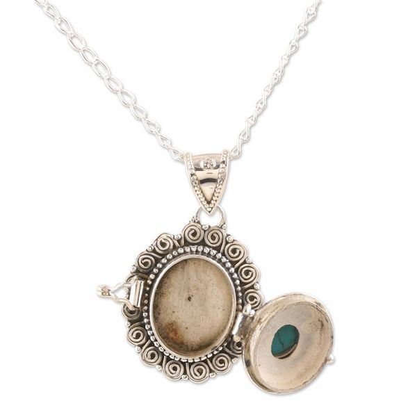 Alternate image for Artisan Crafted Sterling Silver Locket Necklace Paint a Picture