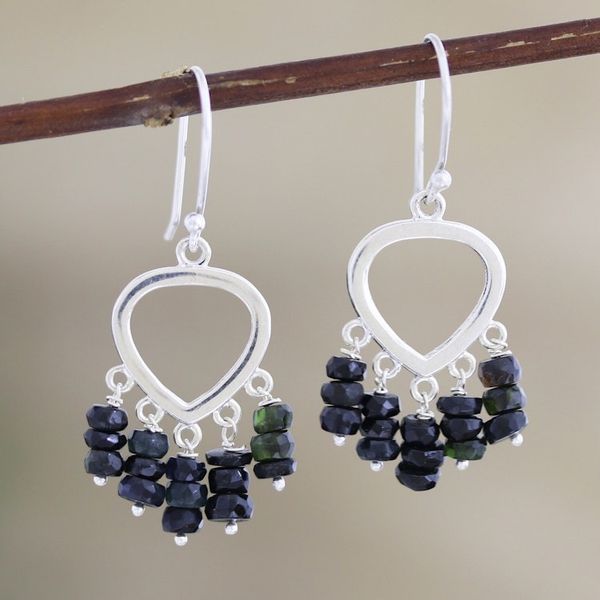 Alternate image for Tourmaline and Sterling Silver Dangle Earrings Shout Out Loud