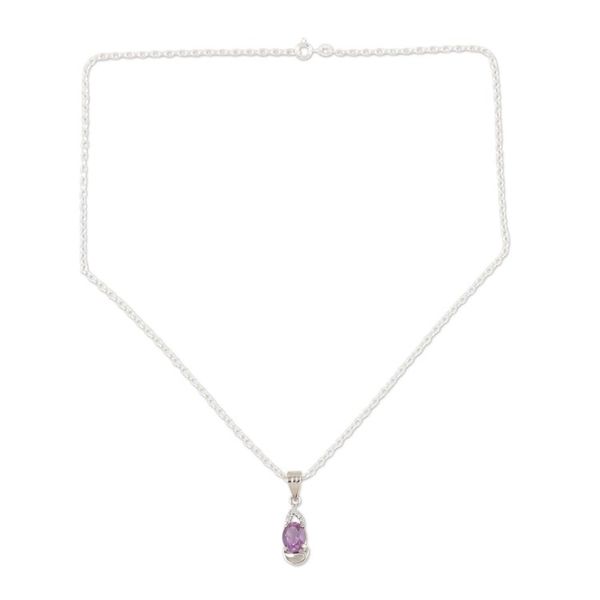 Alternate image for Rhodium-Plated Amethyst and Cubic Zirconia Jewelry Set Peppy in Purple