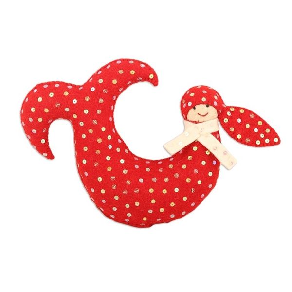 Alternate image for Felt Wool Mermaid Holiday Tree Topper Christmas Mermaid