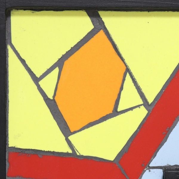 Alternate image for Modern Art-Inspired Ceramic Mosaic Wall Mirror Modern Artifact