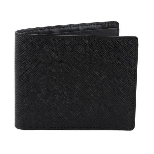 Alternate image for Artisan Crafted Mens Textured Leather Wallet Constant Companion