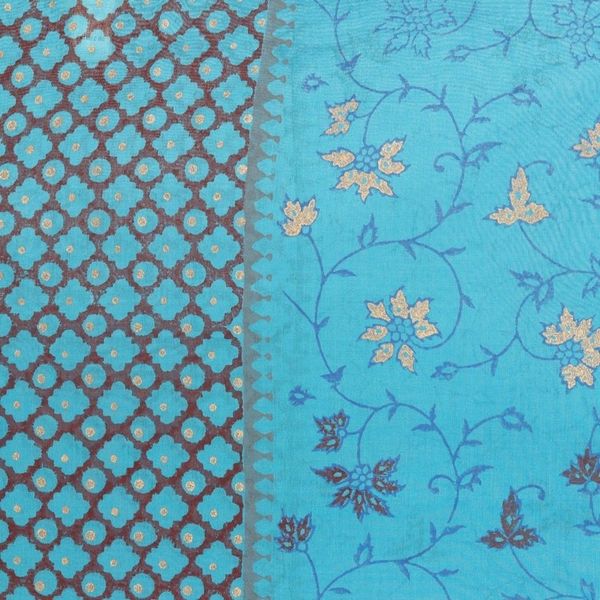 Alternate image for Hand-Woven Cotton and Silk Shawl from India Sacred Sea