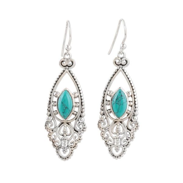 Alternate image for Handcrafted Sterling Silver Earrings from India Baroness