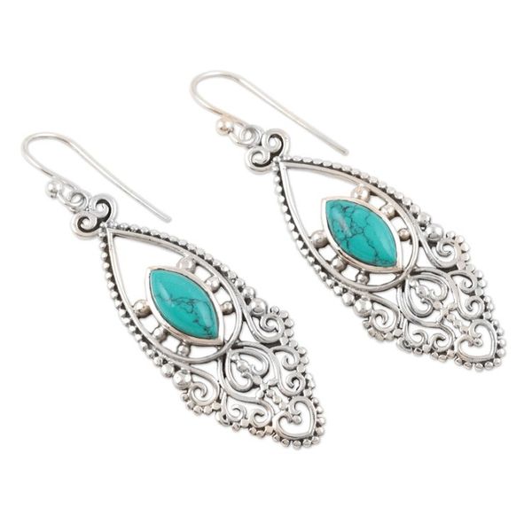 Alternate image for Handcrafted Sterling Silver Earrings from India Baroness