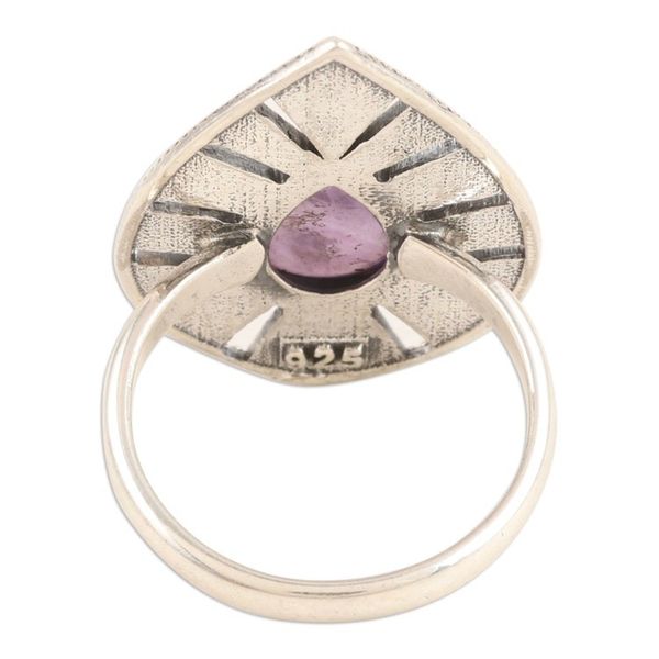 Alternate image for Handmade Amethyst and Sterling Silver Cocktail Ring Bated Breath