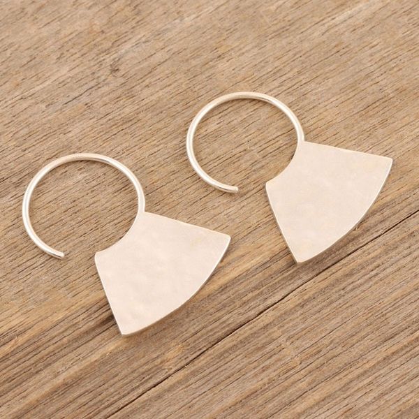 Alternate image for Modern Sterling Half-Hoop Earrings Blade