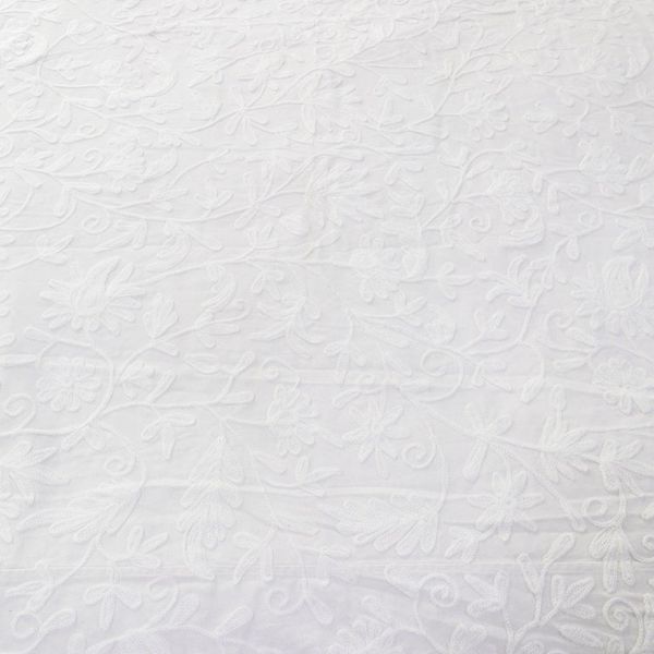 Alternate image for 3-piece Set Embroidery Cotton Queen Duvet Cover Pillow Shams Kashmir White
