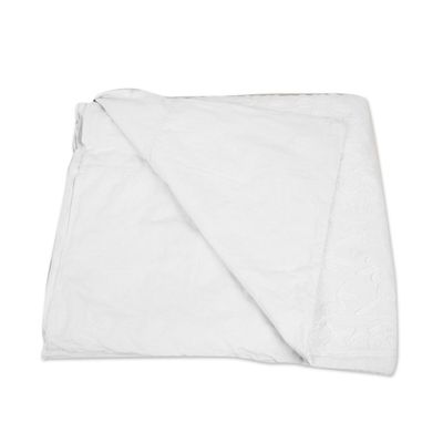 Alternate image for 3-piece Set Embroidery Cotton Queen Duvet Cover Pillow Shams Kashmir White