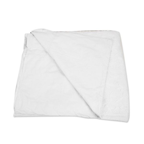 Alternate image for 3-piece Set Embroidery Cotton Queen Duvet Cover Pillow Shams Kashmir White