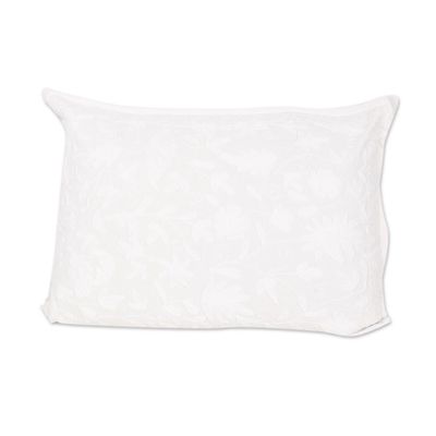 Alternate image for 3-piece Set Embroidery Cotton Queen Duvet Cover Pillow Shams Kashmir White