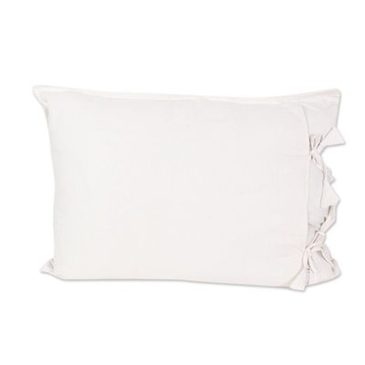 Alternate image for 3-piece Set Embroidery Cotton Queen Duvet Cover Pillow Shams Kashmir White
