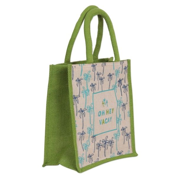 Alternate image for Jute and Cotton Blend Tote Bag Hand Crafted in India Oh Hey Vacay