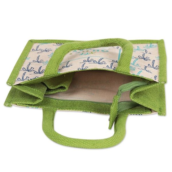 Alternate image for Jute and Cotton Blend Tote Bag Hand Crafted in India Oh Hey Vacay