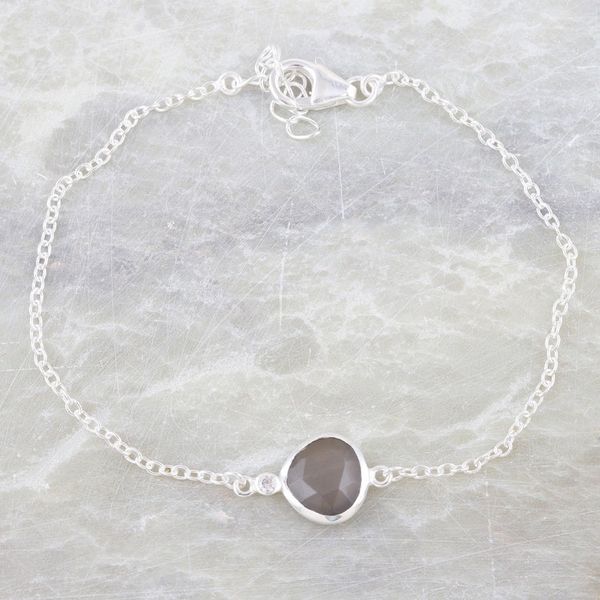 Alternate image for Natural Labradorite Bracelet from India Stormy Seas