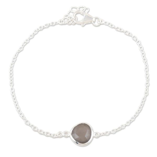 Alternate image for Natural Labradorite Bracelet from India Stormy Seas