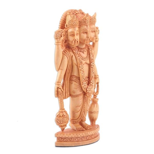 Alternate image for Artisan Crafted Kadam Wood Sculpture from India Supreme Brahma