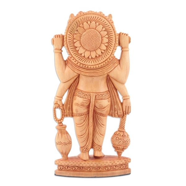 Alternate image for Artisan Crafted Kadam Wood Sculpture from India Supreme Brahma