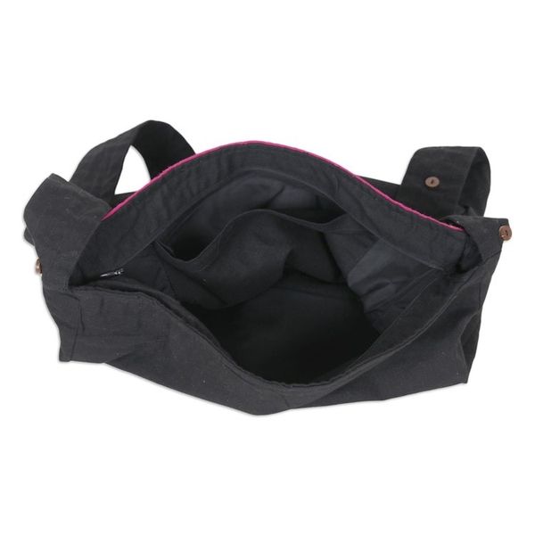Alternate image for Handmade Embroidered Cotton Sling Bag Gujarat Beauty