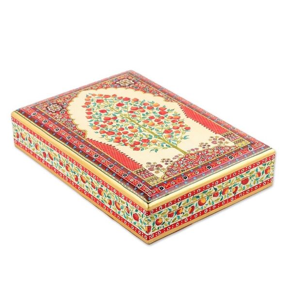 Alternate image for Artisan Crafted Tree Motif Jewelry Box Kashmir Flavor