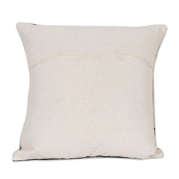Alternate image for Embroidered Geometric Motif Cotton Cushion Covers Pair Spring Geometry