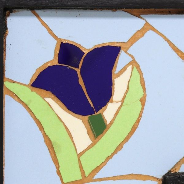 Alternate image for Ceramic Mosaic Wall Mirror with Floral Motif Spring Mosaic
