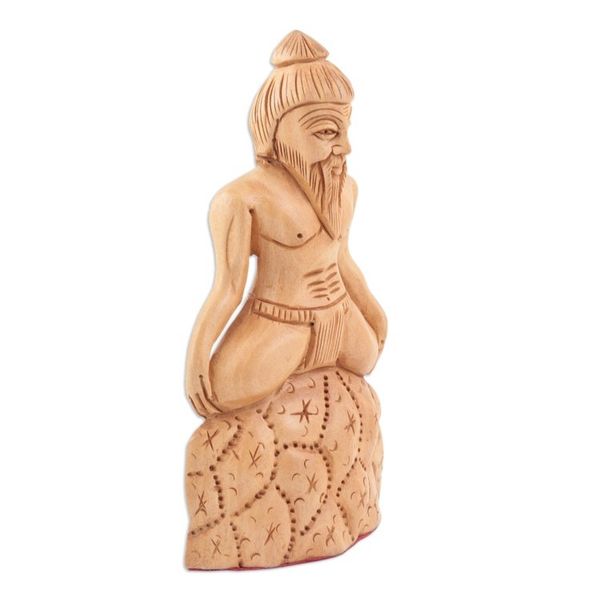 Alternate image for Artisan Crafted Yogi Sculpture from India Supta Virasana