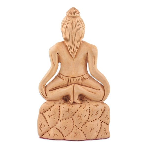 Alternate image for Artisan Crafted Yogi Sculpture from India Supta Virasana
