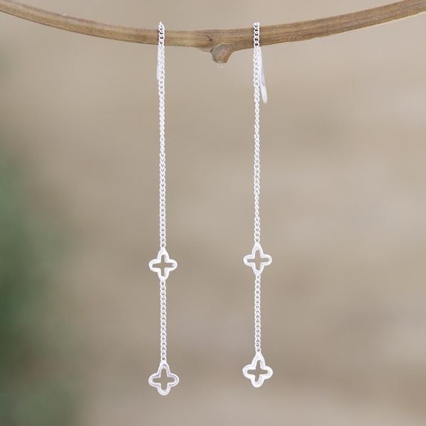 Alternate image for Artisan Crafted Sterling Silver Threader Earrings Trend Setter