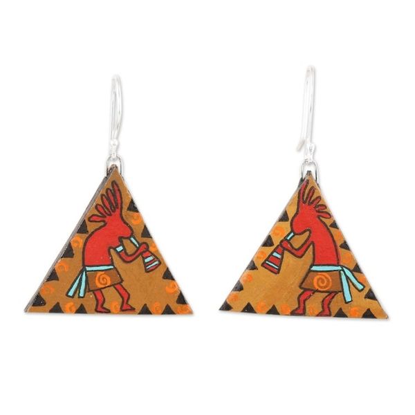 Alternate image for Hand Crafted Ceramic Dangle Earrings Soft Serenade