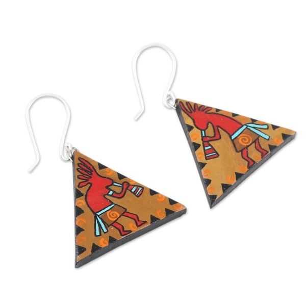 Alternate image for Hand Crafted Ceramic Dangle Earrings Soft Serenade