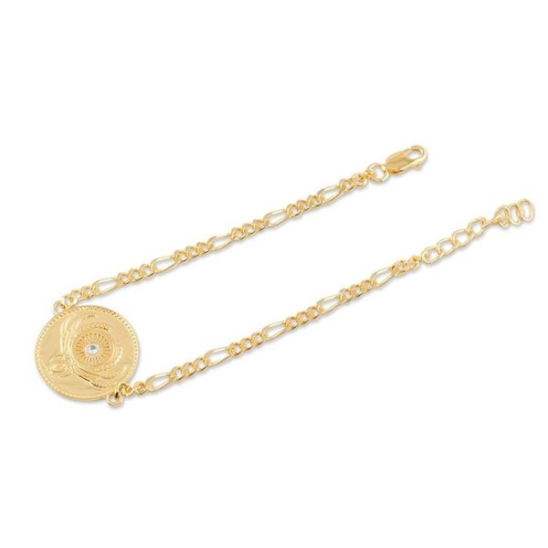 Alternate image for Gold Plated Sterling Silver and Blue Topaz Unity Bracelet Uniting People