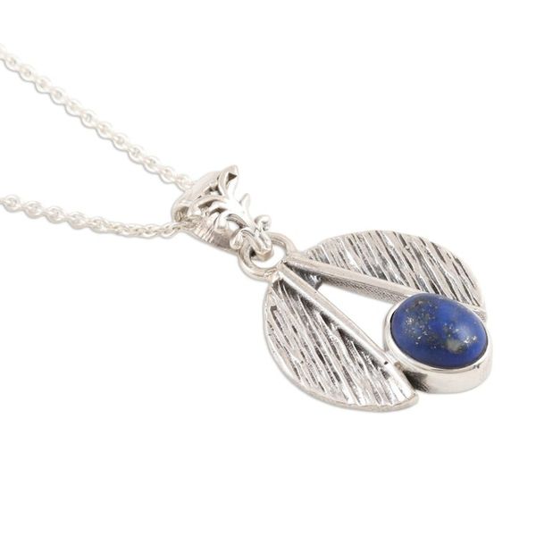 Alternate image for Hand Made Lapis Lazuli and Sterling Silver Pendant Necklace Royal Bliss