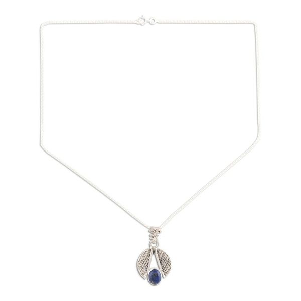 Alternate image for Hand Made Lapis Lazuli and Sterling Silver Pendant Necklace Royal Bliss