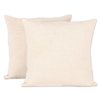Alternate image for Comic Book-Style Embroidered Cotton Cushion Covers Pair Nostalgia