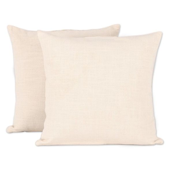 Alternate image for Comic Book-Style Embroidered Cotton Cushion Covers Pair Nostalgia
